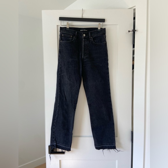 Denim Forum Arlo Straight Leg High Rise Jeans - Picture 2 of 6